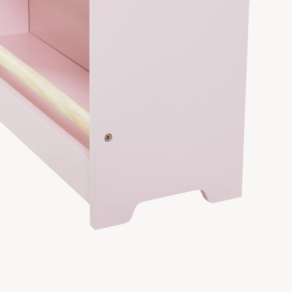 Børnebøgerreol Virer 78x60x18 cm Rosa [en.casa]