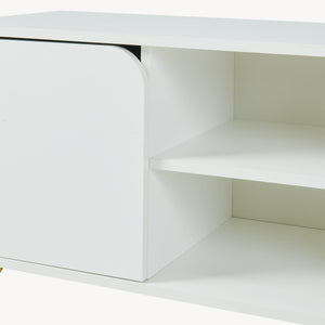 TV-skab Reyri 120x39x52 cm Hvid/Guldfarvet [en.casa]