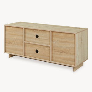 Tv-skab Kenta 120x39x52 cm Sonoma-eg-look/hvid [en.casa]