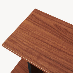 Sidebord Trond 80x29x60 cm Sort/Valnøddetrælook [en.casa]