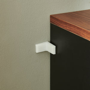 Toiletpapirholder Trond 76x18x18 cm Sort/Valnøddeudseende [en.casa]