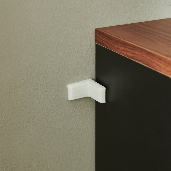 Toiletpapirholder Trond 76x18x18 cm Sort/Valnøddeudseende [en.casa]