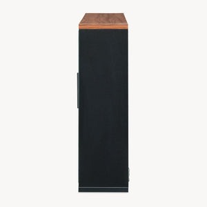 Spejlskab Trond 50x60x15 cm Sort/Valnøddeudseende [en.casa]