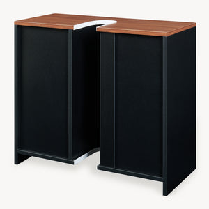 Vaskeskab Trond 60x66x30 cm Sort/Valnøddeudseende [en.casa]