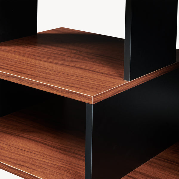 Sofabord Trond 80x40x42 cm Sort/Valnød [en.casa]