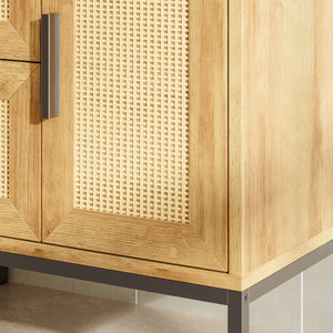Vaskeskab Marhasa 60x60x40 cm Eg-look/Sort [en.casa]