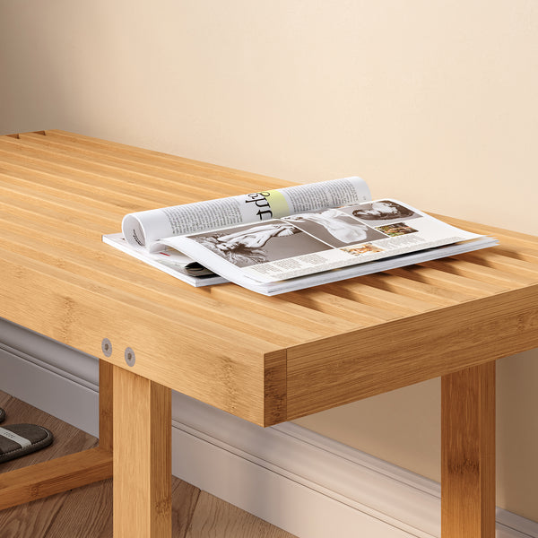 Bænk Aarela 91x41x38 cm Bambus [en.casa]