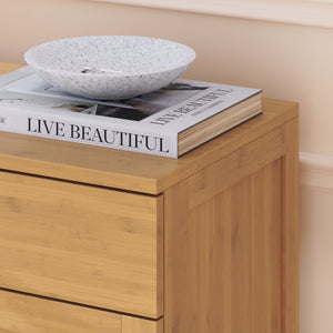 Skoskab Aarela 67x66x34 cm bambus [en.casa]