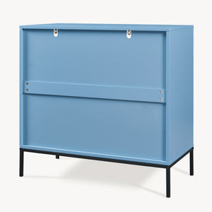 Kommode Colwyn 78x80x40 cm Blå [en.casa]