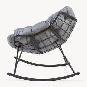 Kurvestol Villeneuve 85x90x91 cm Sort/Grå [en.casa]