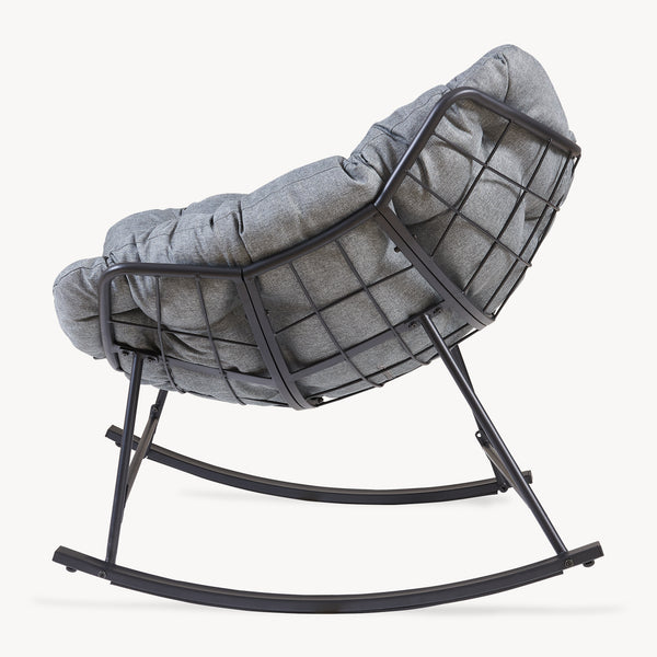 Kurvestol Villeneuve 85x90x91 cm Sort/Grå [en.casa]