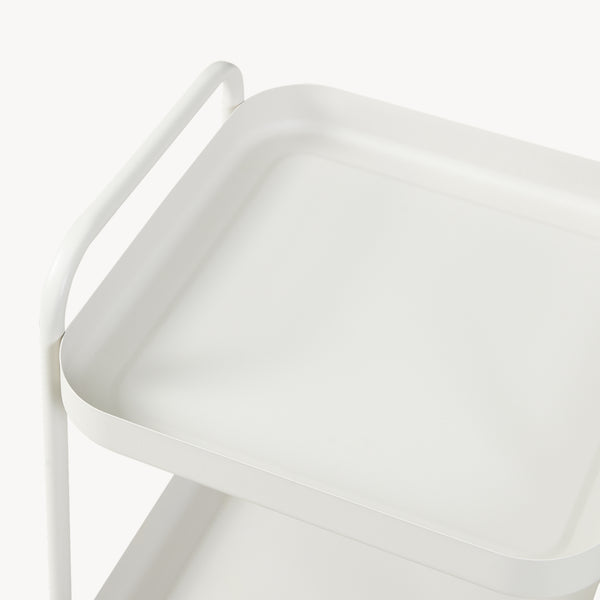 Serveringsvogn Kelevn 67x33x31 cm Stål Grå [en.casa]