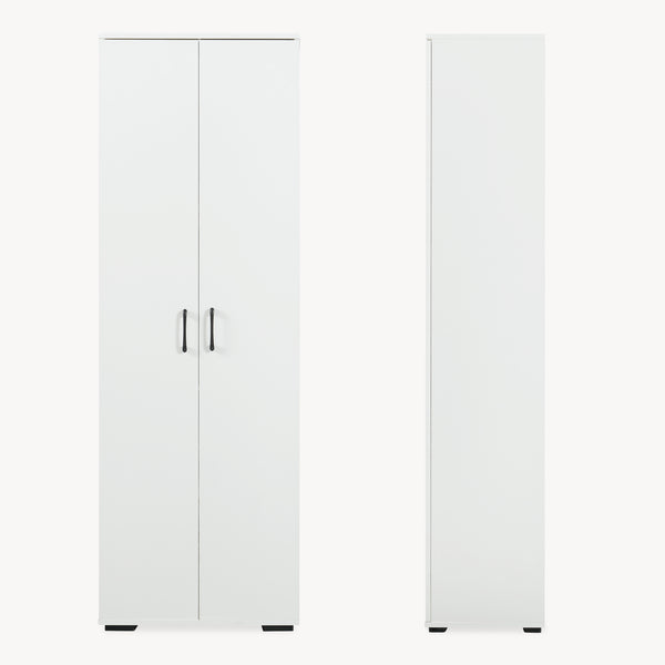 Garderobeskab Chalvefted 175x60x35 cm Hvid [en.casa]