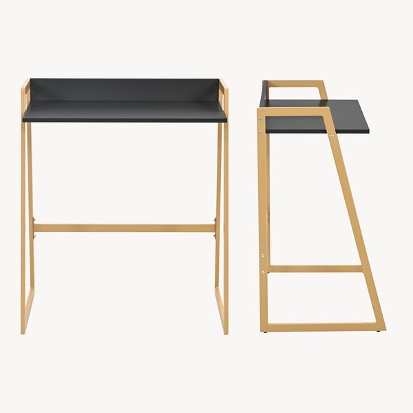 Skrivebord Kuomi 84x73x47 cm Beige/Mørkegrå [en.casa]