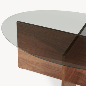 Sofabord Viroya 100x60x36 cm Valnødlook/Grå [en.casa]