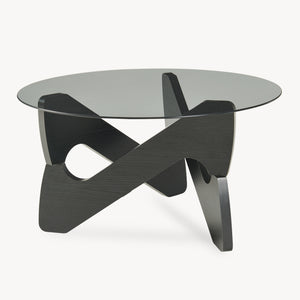 Sofabord Reypio Ø70x35 cm Sort/Grå [en.casa]