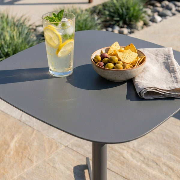 Udendørs sidebord Foggia 43x40x40 cm stål antracitgrå [casa.pro]