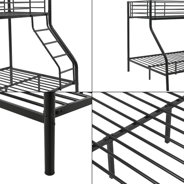 [neu.haus]® Køjeseng ramme af metal - 210x147,5x168cm - plads for 3 - med stig - i forskellige farver