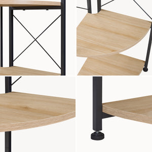 Plantehylde Ulfborg 6 hylder 160x30x30 cm sort/eg-look [en.casa]