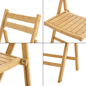 Foldestol Gran lavet af bambus, sæt med 2 [en.casa].
