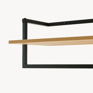 Vægknagerække Evje 80x30x20cm træfarver/sort [en.casa].