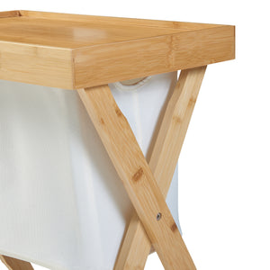 Hattfjelldal picnicbord 53x48x32cm bambus [en.casa].