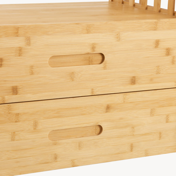 Garderobestativ Varanger 185x100x45 cm Bambus [en.casa]