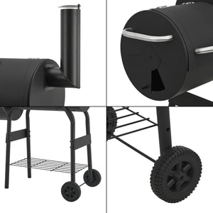 Ryge- og grillvogn Arielli 115x110x64cm sort [casa.pro].