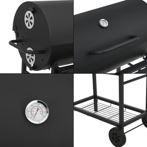 Armento grillvogn 95x108x61cm sort [casa.pro].