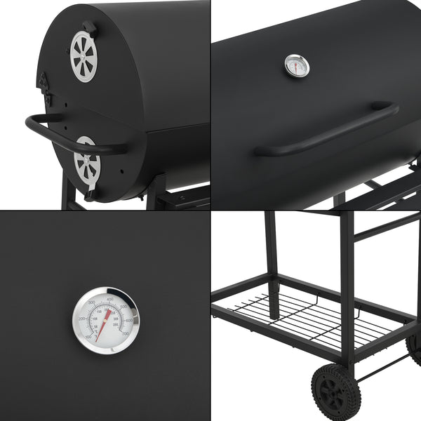 Armento grillvogn 95x108x61cm sort [casa.pro].