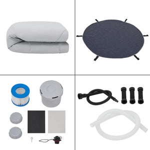 Oppustelig spabad Carbone 165x70 cm [pro.tec]