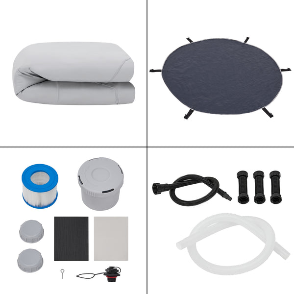 Oppustelig spabad Carbone 165x70 cm [pro.tec]