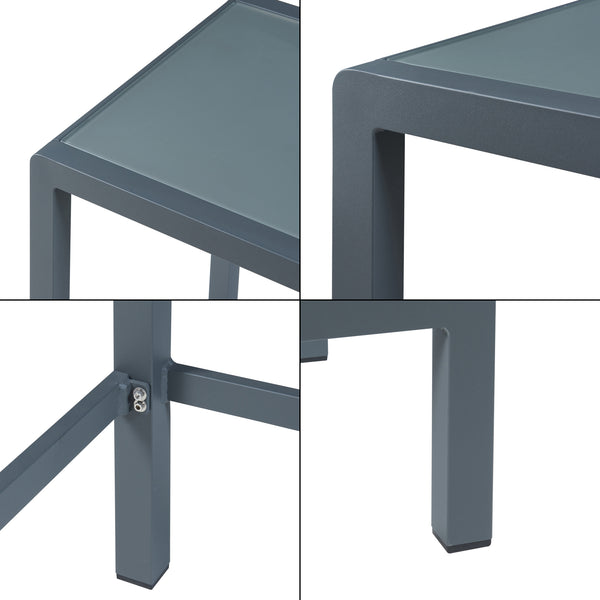 Juego de bistró Avise 1 mesa de bar con 2 taburetes altos - Antracita/Gris oscuro [casa.pro]