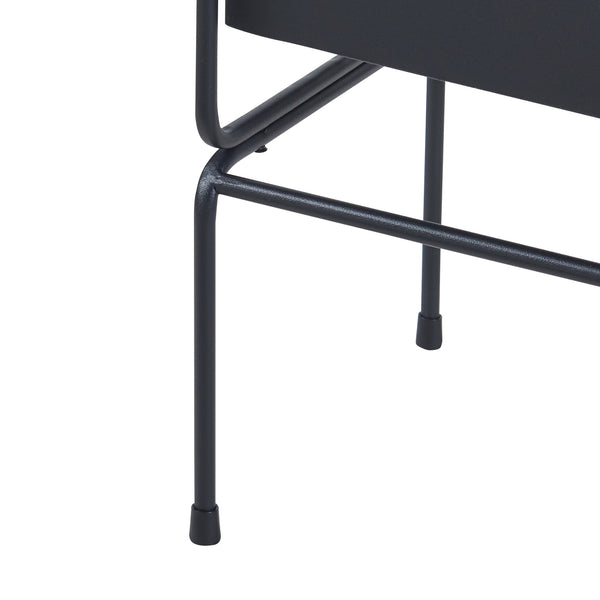 Planteholder Sveio 2 stk. sæt Metal Sort [en.casa]