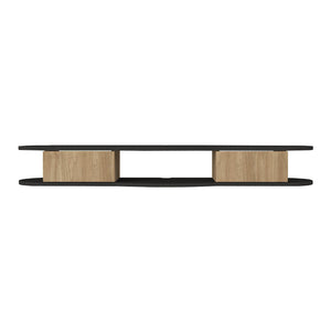 Hængende tv-lavtavle Nyskiri 150x35x19 cm antracit/eg-look [en.casa]