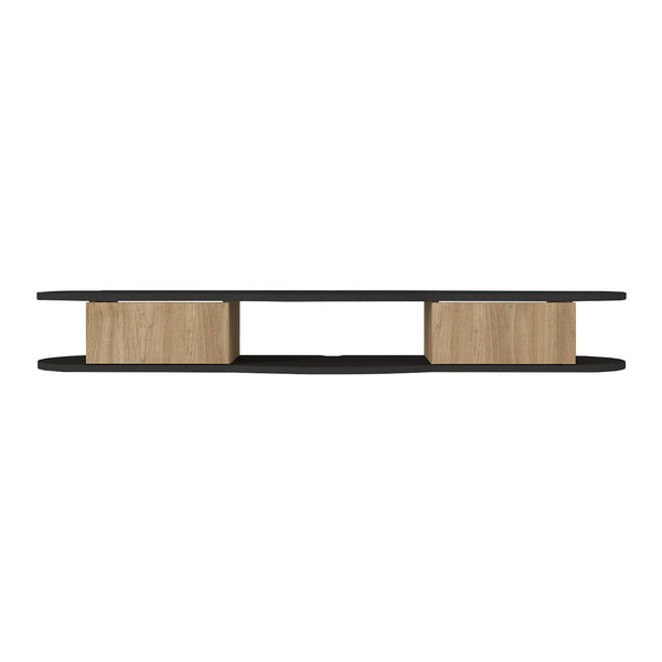 Hængende tv-lavtavle Nyskiri 150x35x19 cm antracit/eg-look [en.casa]
