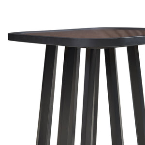 Burgess sidebord 51x51x51 cm sort/valnødde-look [en.casa]