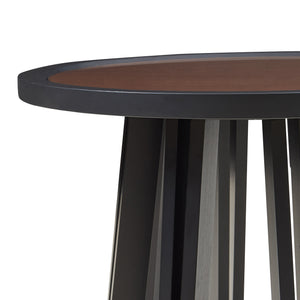 Burgess sidebord 51xØ51 cm sort/valnøddetræ [en.casa]