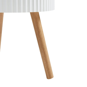 Bongard sidebord med opbevaringsplads Ø38x48 cm Hvid [en.casa]