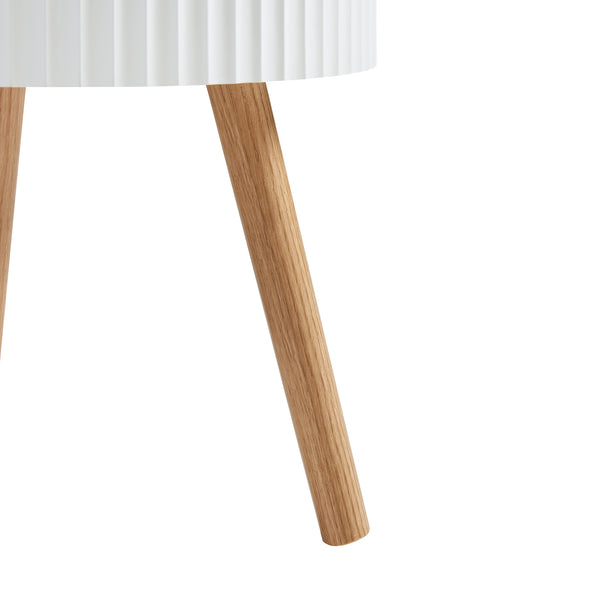Bongard sidebord med opbevaringsplads Ø38x48 cm Hvid [en.casa]