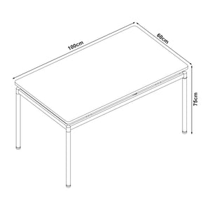 Spisebordssæt Hemnes 5-delt egetræslook/lysebrun [en.casa]