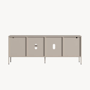 TV-skab Kliri Stål 150x35x58 cm Kamel farve [en.casa]