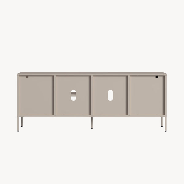 TV-skab Kliri Stål 150x35x58 cm Kamel farve [en.casa]