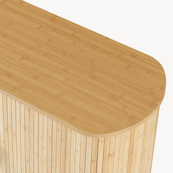 Skab Tvedestrand 100x40x80 cm Natur/Svart [en.casa]