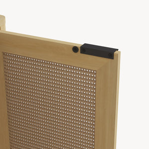 Skænk Lukhomso 83x80x40 cm egetræslook/rattan-look [en.casa]