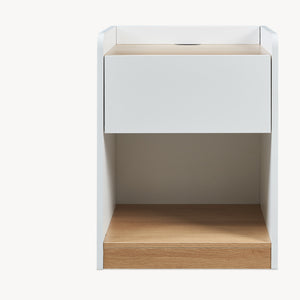 Sengebord Kuorshare 55x42x37 cm hvid/eg-look [en.casa]