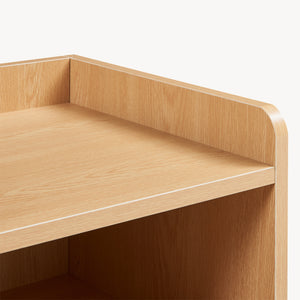 Sengebord Bordkak 45x36x34 cm egetræslook/hvid [en.casa]