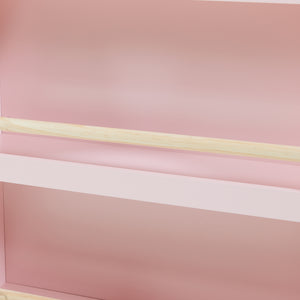 Børnebøgerreol Virer 78x60x18 cm Rosa [en.casa]