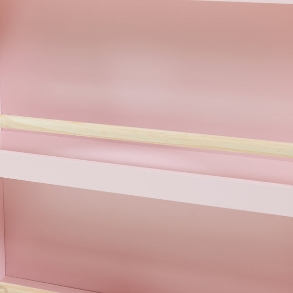 Børnebøgerreol Virer 78x60x18 cm Rosa [en.casa]