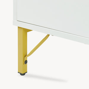Sofabord Reyri 80x45x42 cm Hvid/Guldfarvet